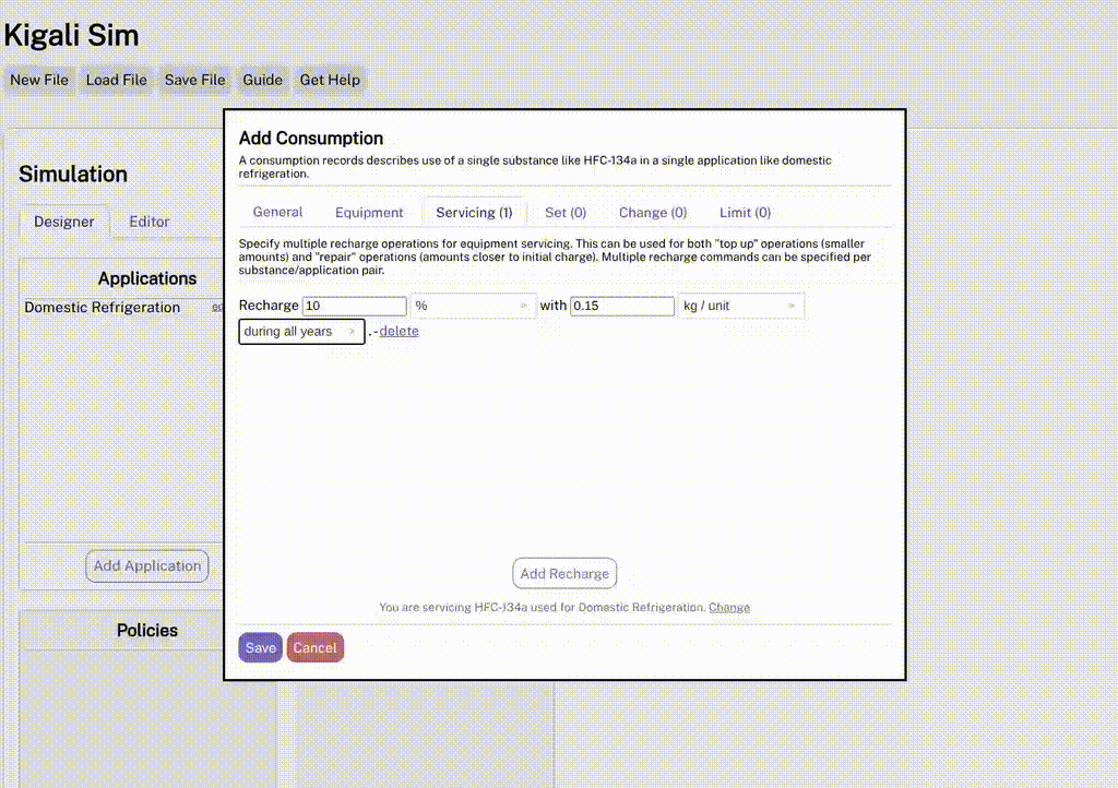 Animated GIF showing how to specify initial conditions