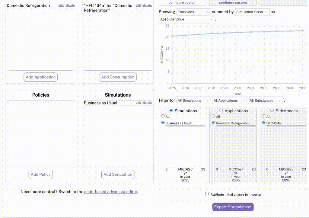 Animated GIF showing how to use the visualization panel