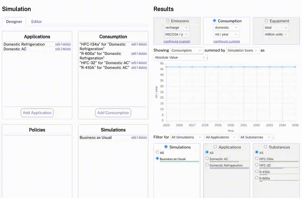 Animated GIF showing the use of the configure custom metric feature